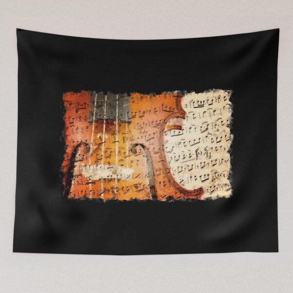 Item preview, Violin on musical note background oil effect designed and sold by Grégory DUBUS.