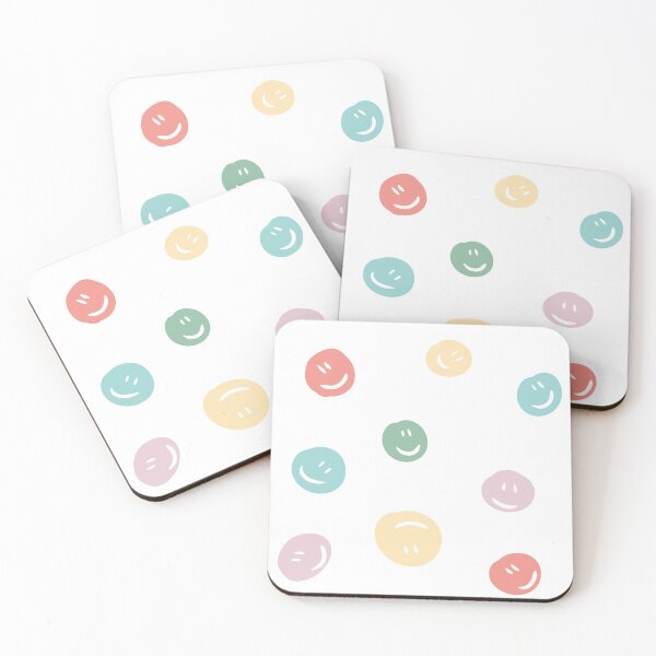 Item preview, cute pastel colorful little smileys designed and sold by moonbean-art.