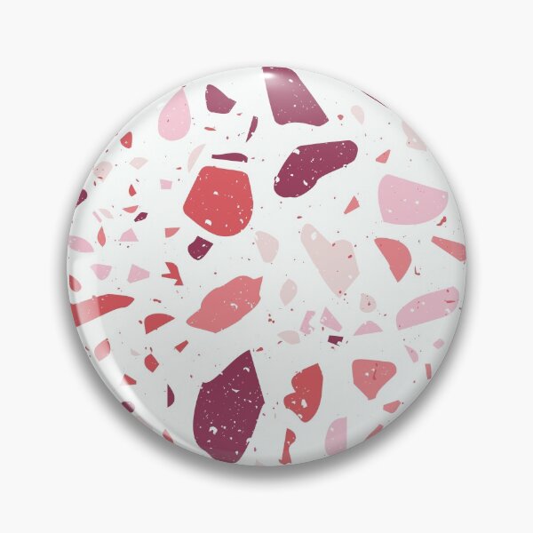 Item preview, White Terrazzo Marble Pattern with Pink and Red Chips designed and sold by thesnowwhyte.