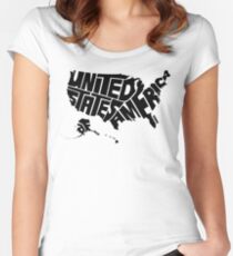 USA Black Women's Fitted Scoop T-Shirt