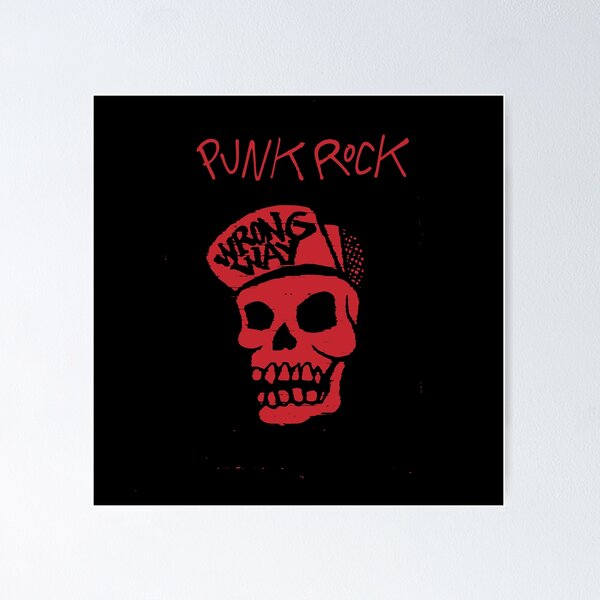 Artikelvorschau, PUNK ROCK - toller Totenkopf im Graffiti-Stil (rot-schwarz) entworfen und verkauft von bantaam.
