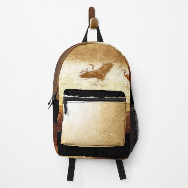 Item preview, Sunset on pond with heron bird oil designed and sold by Grégory DUBUS.