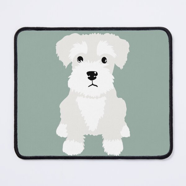 Item preview, White Miniature Schnauzer Puppy Dog designed and sold by NattyDesigns.