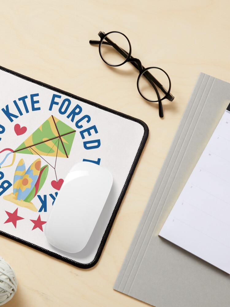Alternate view of Born To Kite Forced To Work Kite and Surfing Lover Mouse Pad