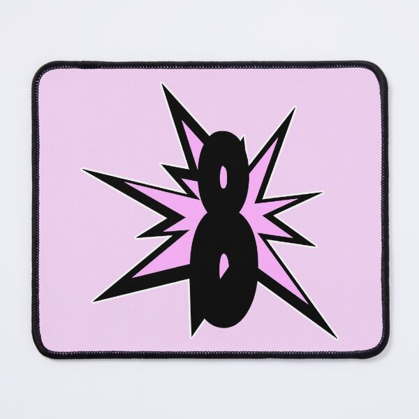 Item preview, Number 8 as a comic cartoon digits lucky number light pink - numbers designed and sold by MadandMean.