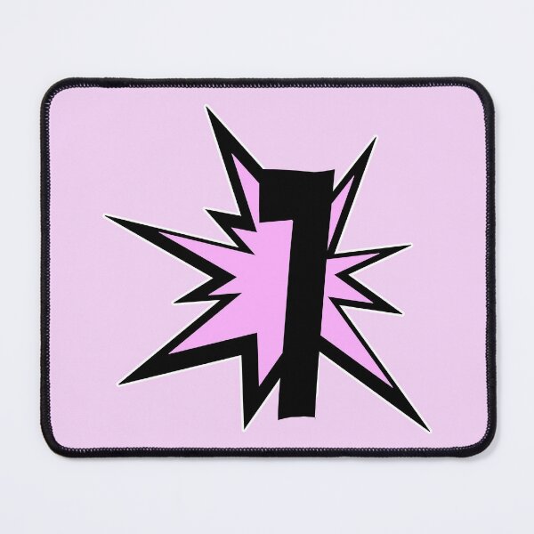 Item preview, Number seven 7 as a lucky number in light pink - numbers designed and sold by MadandMean.