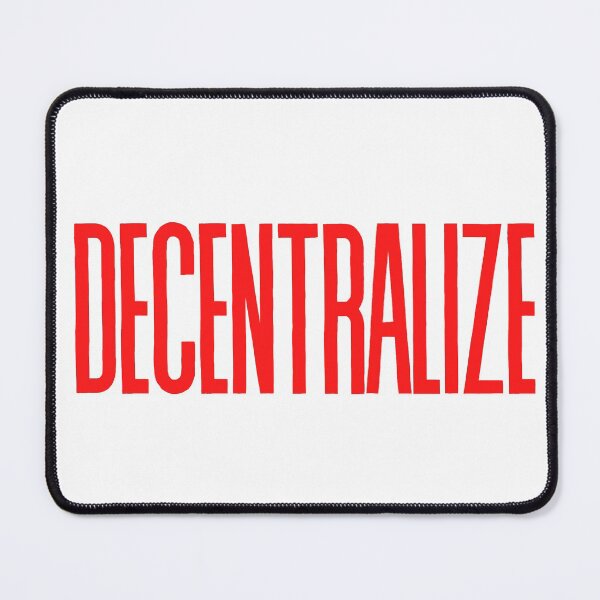 Item preview, DECENTRALIZE crypto slogan in red designed and sold by yennyz.