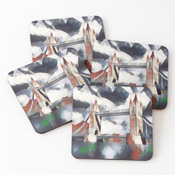 Item preview, London Tower Bridge River Thames Geometric Digital Painting designed and sold by ramazis.