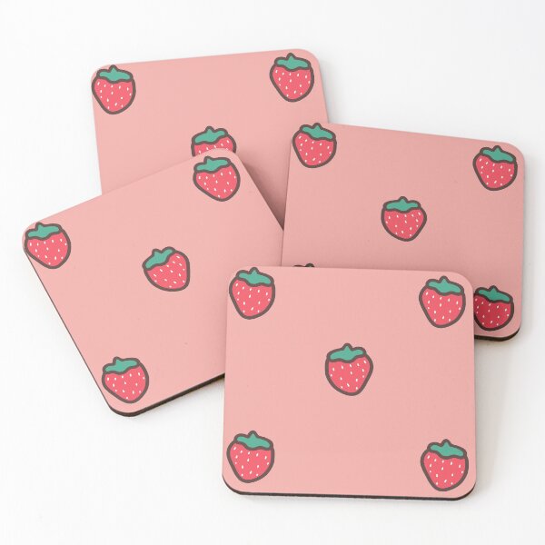 Item preview, cute pastel pink strawberry design designed and sold by moonbean-art.