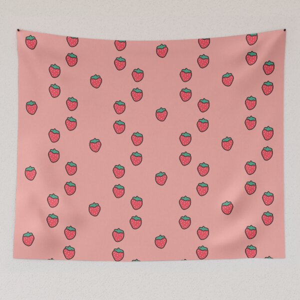 Item preview, cute pastel pink strawberry design designed and sold by moonbean-art.
