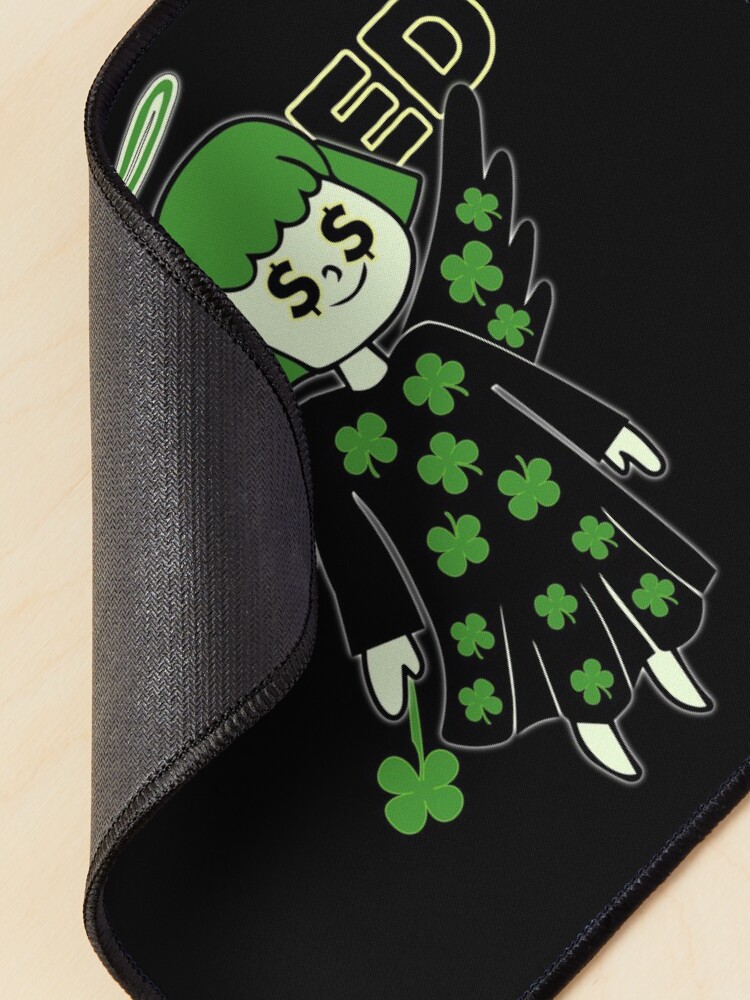 Alternate view of Lucky Clover Blessed Angel - Good Luck Charm Mouse Pad