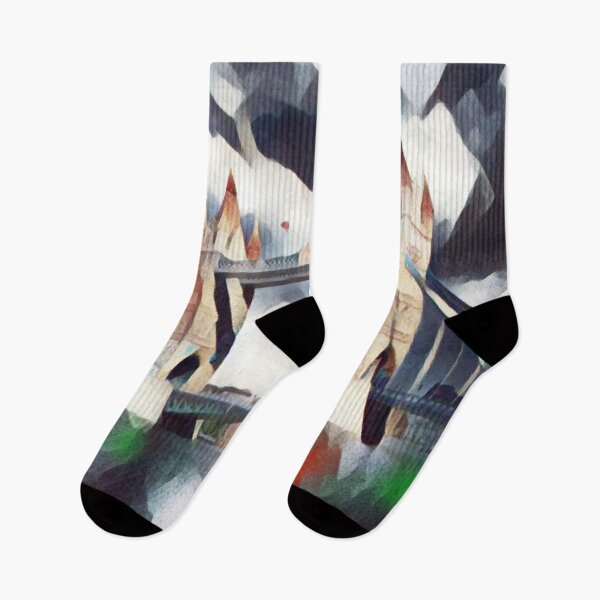 Item preview, London Tower Bridge River Thames Geometric Digital Painting designed and sold by ramazis.