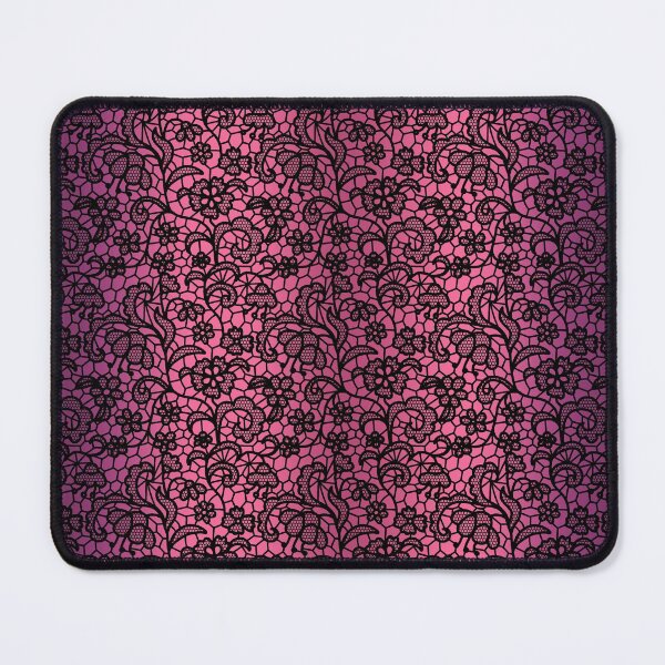 Item preview, Pink black lace design - elegant floral pattern designed and sold by MadandMean.
