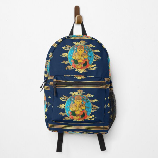Item preview, Kerala Temple Mural Ganesha: Digital Reproduction of Hand-Painted Original on Blue & Gold designed and sold by Art-PraveenRai.