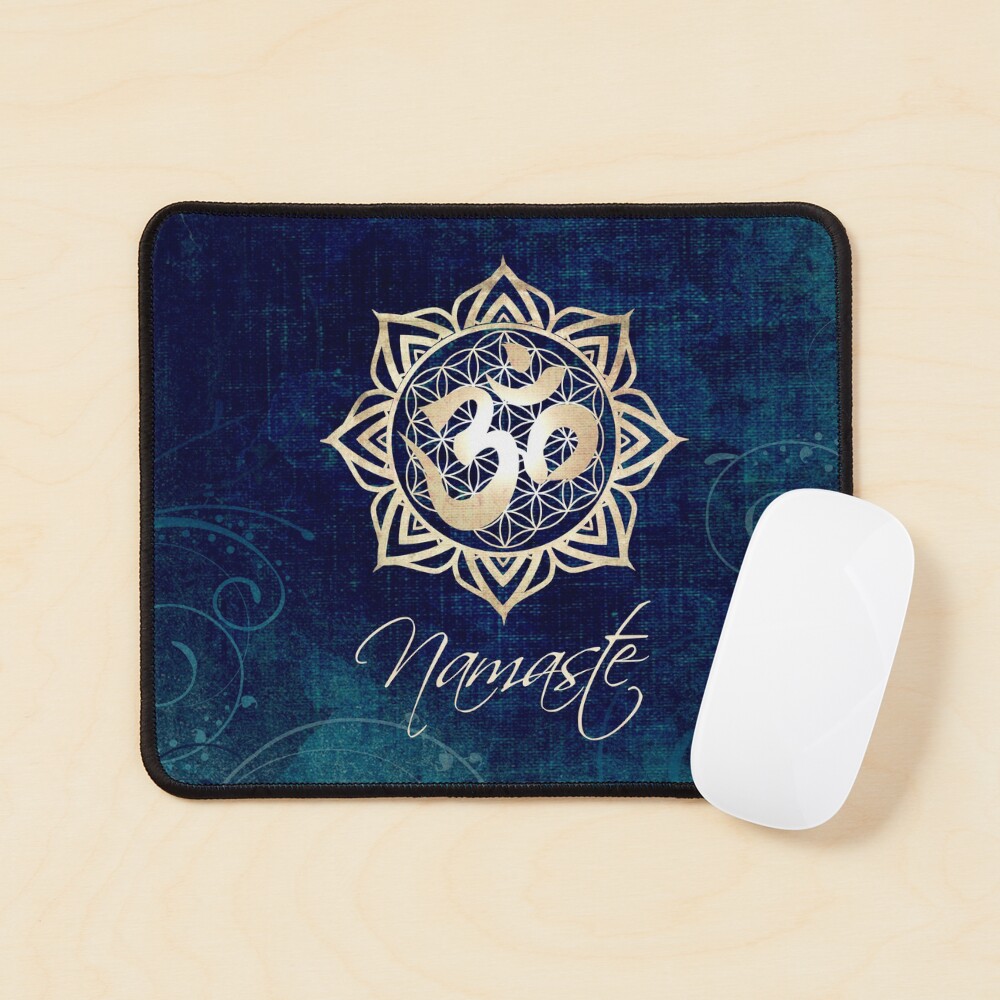 Namaste Lotus Flower of Life Mandala Mouse Pad