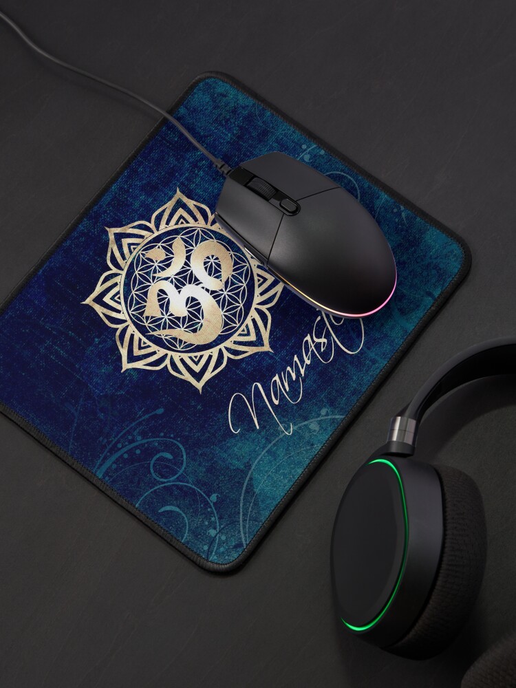 Alternate view of Namaste Lotus Flower of Life Mandala Mouse Pad