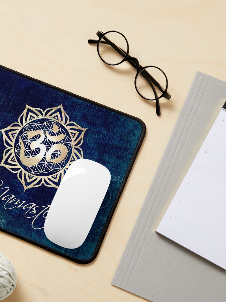 Alternate view of Namaste Lotus Flower of Life Mandala Mouse Pad