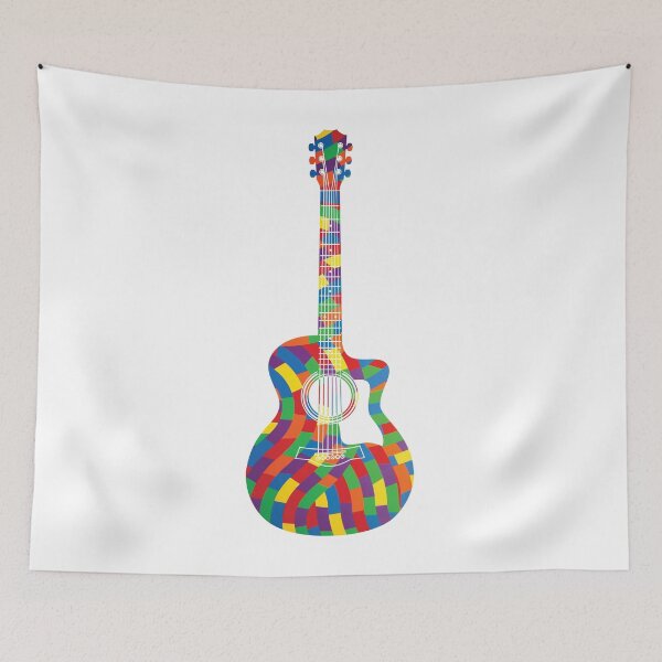 Item preview, Auditorium Style Acoustic Guitar Colorful Texture designed and sold by nightsworthy.