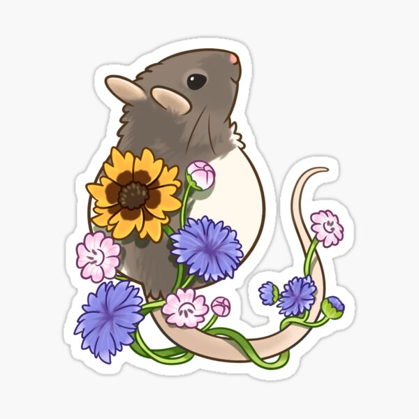 Item preview, Flower Rat designed and sold by pawlove.