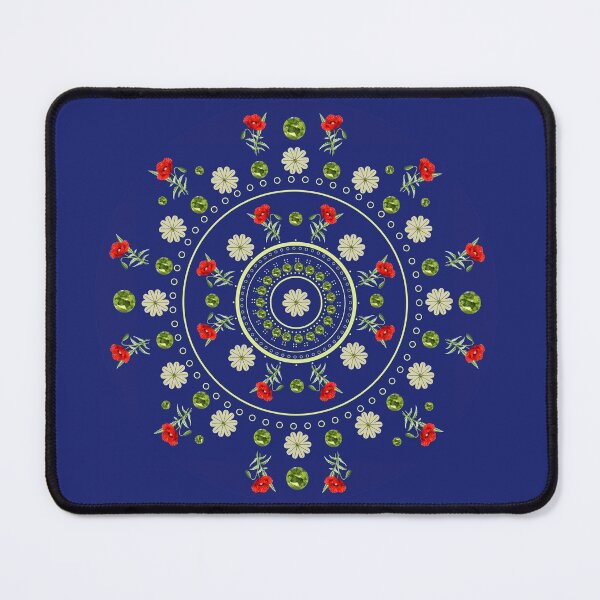 Item preview, Poppy & Peridot Birthstone August Birthday Mandala designed and sold by TrendyArtPrints.