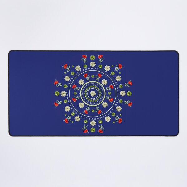 Item preview, Poppy & Peridot Birthstone August Birthday Mandala designed and sold by TrendyArtPrints.