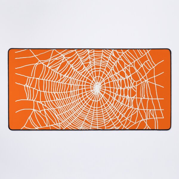 Item preview, Spider Web Creepy cute design in orange and white - Halloween designed and sold by MadandMean.
