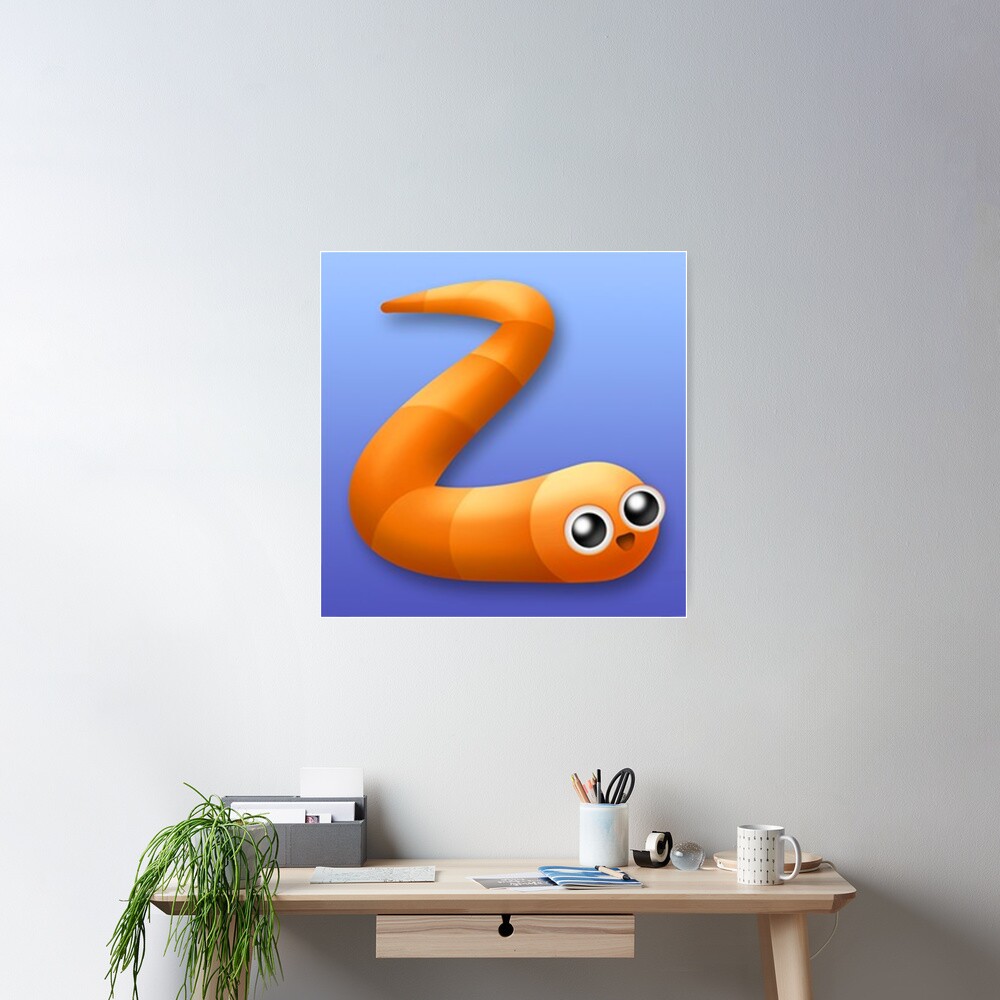 slither io game worm snake Poster for Sale by emcazalet