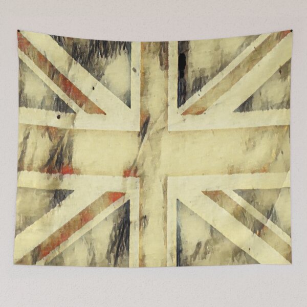 Item preview, Union Jack Flag Vintage Faded Flag Digital Painting designed and sold by ramazis.