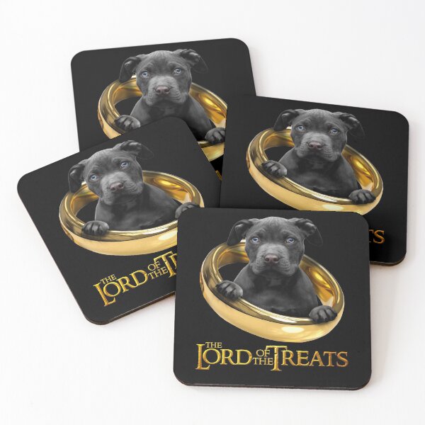 Item preview, Lord of the Treats - Funny black pit bull puppy designed and sold by BrainlabStudios.