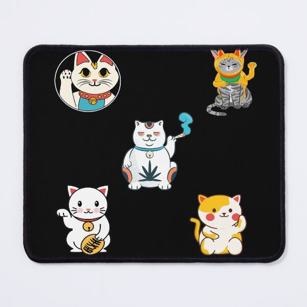 Item preview, Kawaii Maneki Neko Sticker Pack designed and sold by YueHeng Creates ⭐⭐⭐⭐⭐.