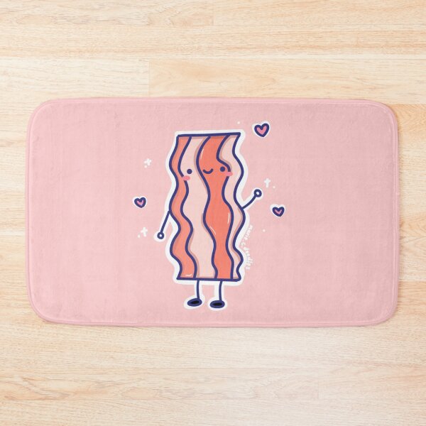 Item preview, Kawaii happy breakfast buddy Bacon with hearts sticker designed and sold by Marie-c-doodles.
