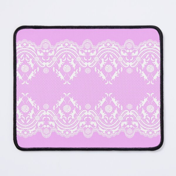 Item preview, For lovers of cats, lace and fashion. White with a pink background designed and sold by SueKnox.
