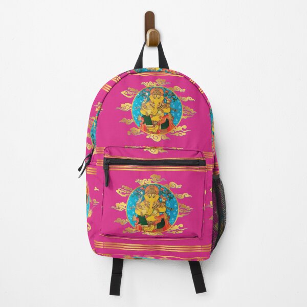 Item preview, Kerala Temple Mural Ganesha: Digital Reproduction of Hand-Painted Original on Pink & Gold designed and sold by Art-PraveenRai.