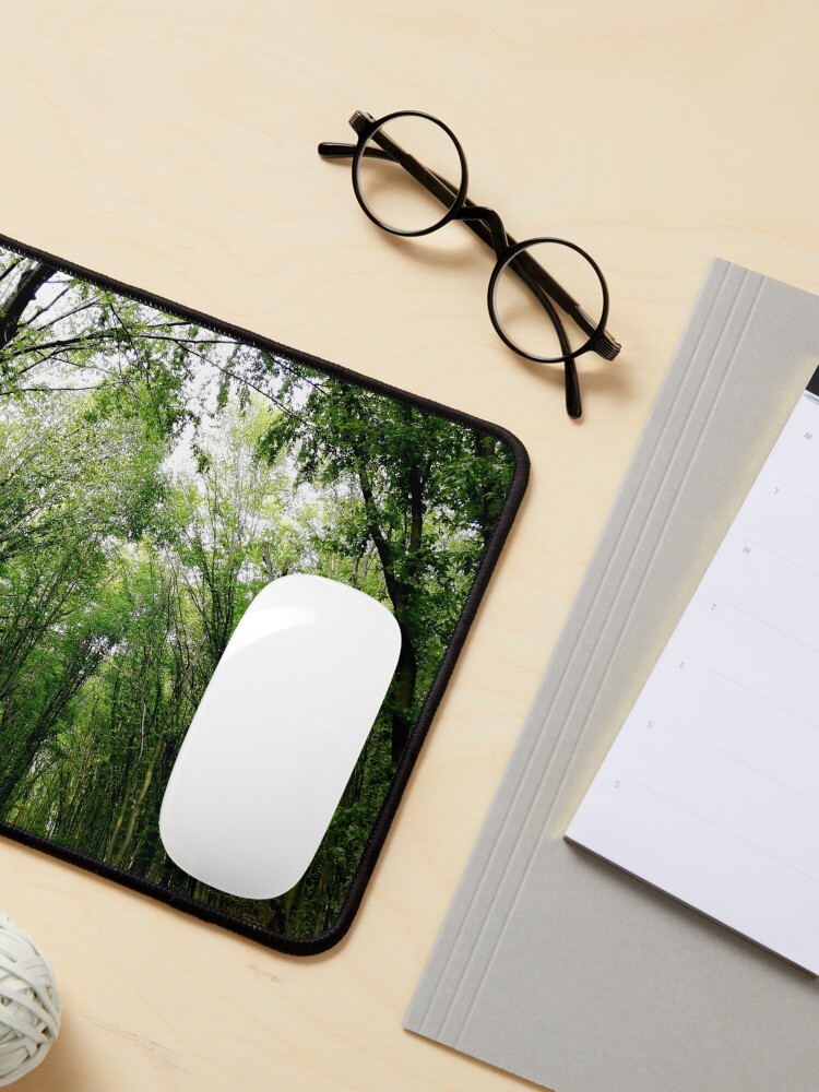 Alternate view of Natural landscape of green forest, dense, sunlight at sunset, wonderful color games, relaxation, zen, karma concept Mouse Pad