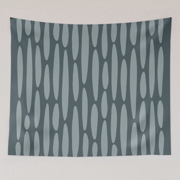 Item preview, Elongated Ovals Blue Grey, Misaligned Shapes designed and sold by DeStract.