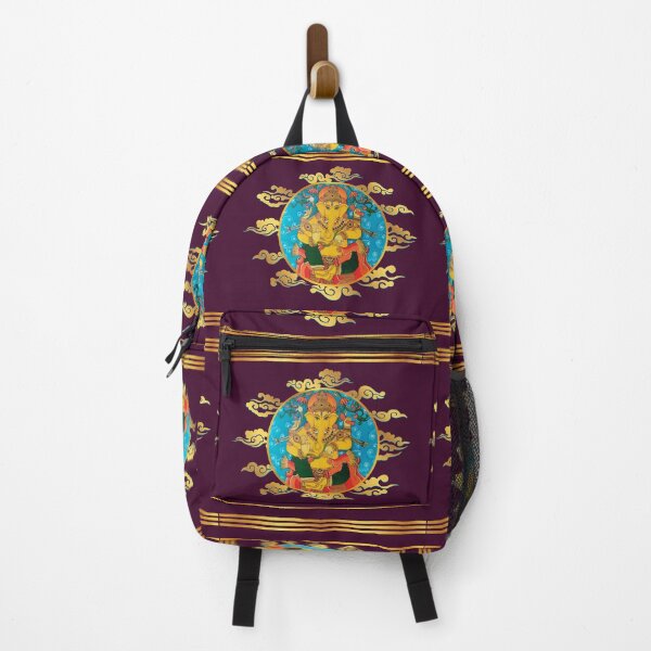 Item preview, Kerala Temple Mural Ganesha: Digital Reproduction of Hand-Painted Original on Plum & Gold designed and sold by Art-PraveenRai.