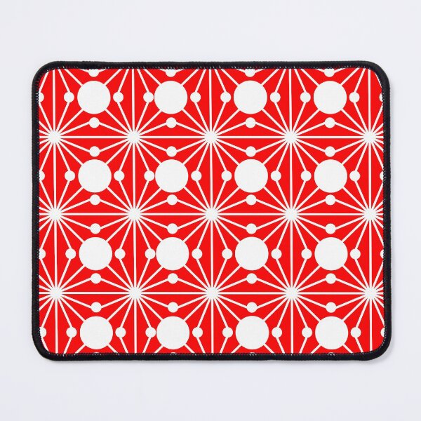Item preview, Abstract geometric pattern - red and white. designed and sold by K.S ART.