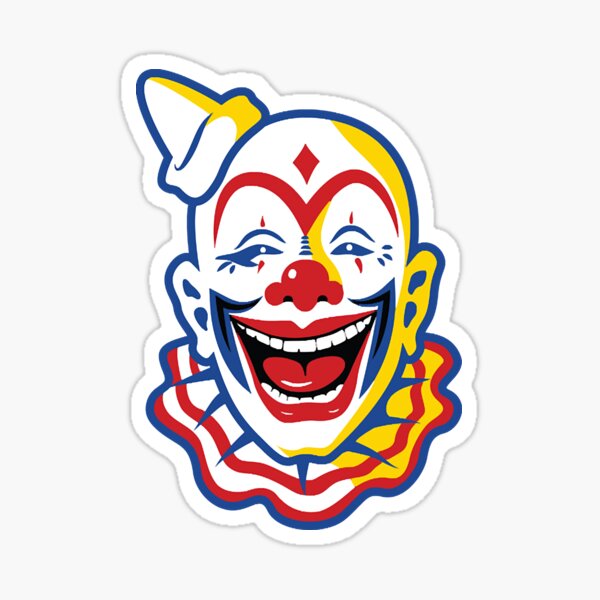 Evil Killer Clown Pink Bow Sticker