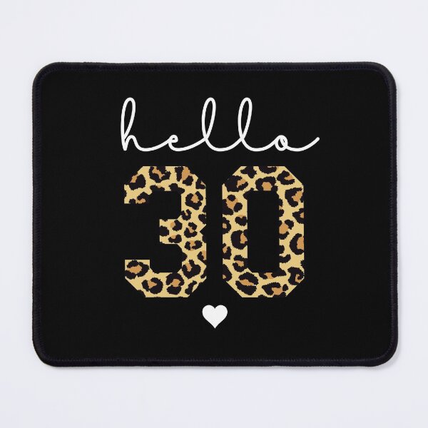 Item preview, Hello 30 | 30th birthday Cheetah Print | 30th birthday gift | Cute 30th birthday gift designed and sold by Violet Treasures.