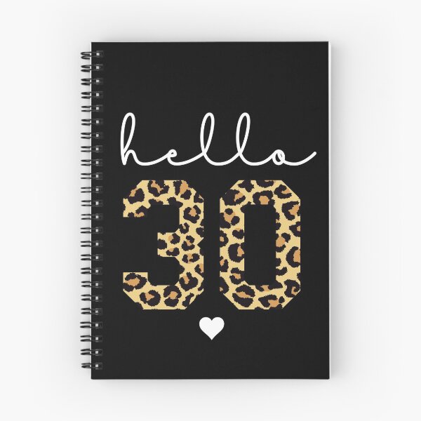 Item preview, Hello 30 | 30th birthday Cheetah Print | 30th birthday gift | Cute 30th birthday gift designed and sold by Violet Treasures.
