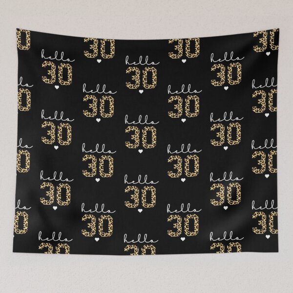 Item preview, Hello 30 | 30th birthday Cheetah Print | 30th birthday gift | Cute 30th birthday gift designed and sold by Violet Treasures.