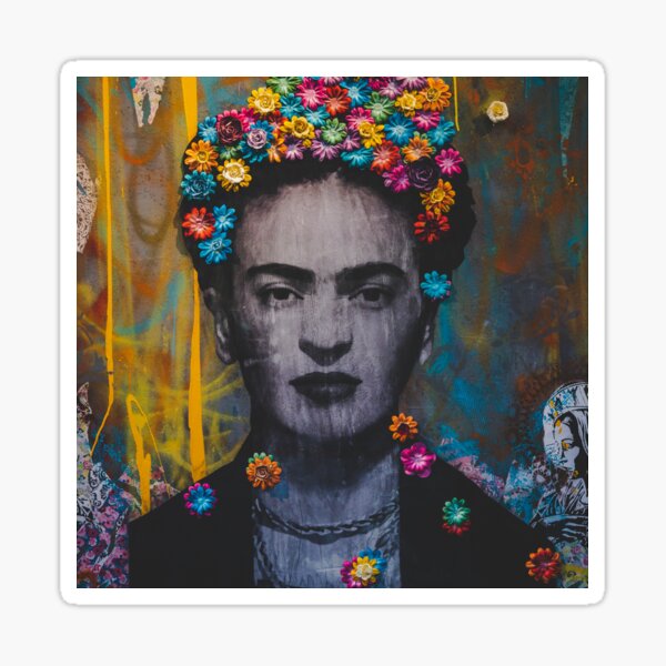 Frida Khalo Mexican Artist Portrait  Sticker