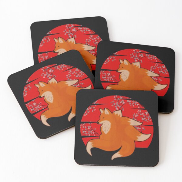 Aperçu de l'œuvre Kitsune Fox avec plusieurs queues Cherry Blossom créée et vendue par timothybakerhi.