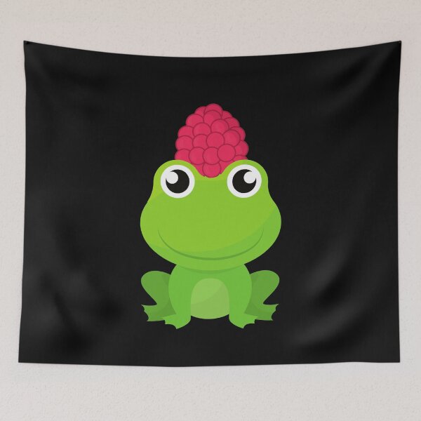 Item preview, Frog with Raspberry Hat - Frog Lover designed and sold by CaitU.