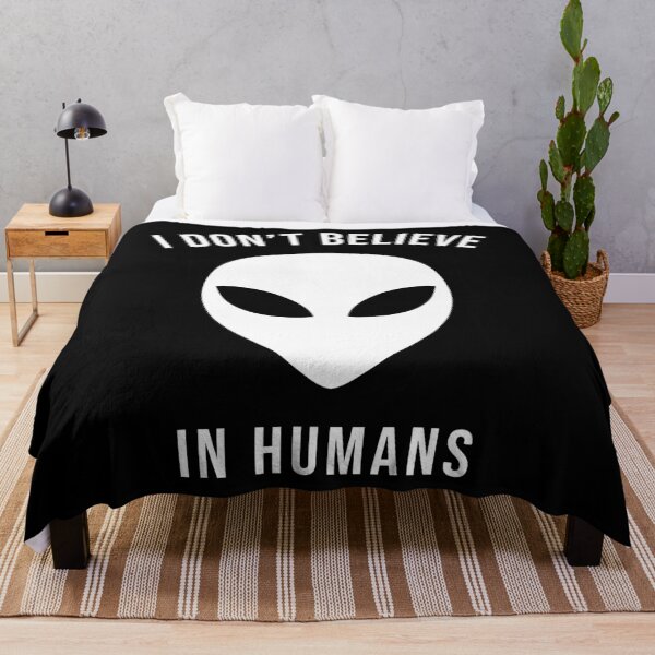 Item preview, I Don't Believe in Humans (Solid White) designed and sold by SoulArtLove.