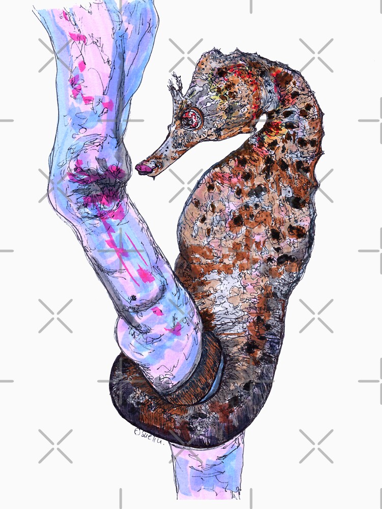 Thumbnail 7 of 7, Essential T-Shirt, Cass the Seahorse designed and sold by Wildcard-Sue.