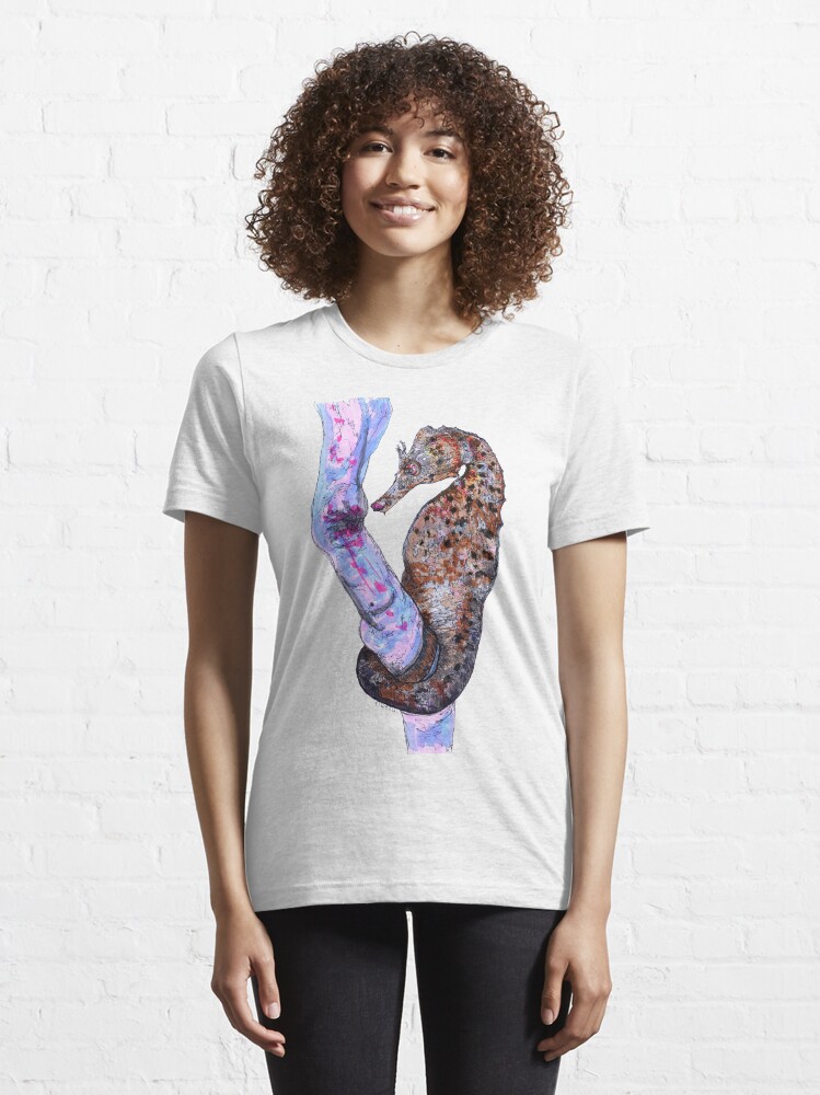 Thumbnail 6 of 7, Essential T-Shirt, Cass the Seahorse designed and sold by Wildcard-Sue.