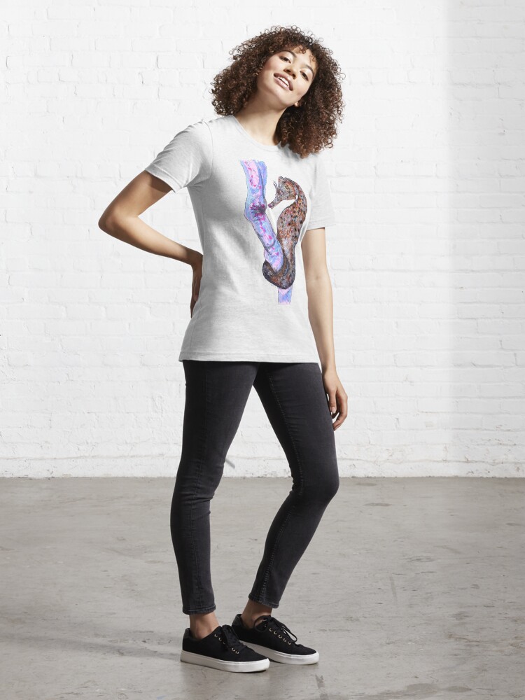 Thumbnail 4 of 7, Essential T-Shirt, Cass the Seahorse designed and sold by Wildcard-Sue.