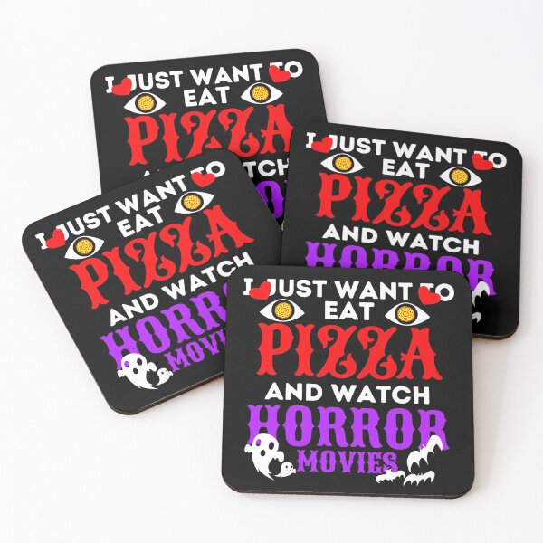 Item preview, i just want to eat pizza and watch horror movies designed and sold by Mixture-DESIGN.