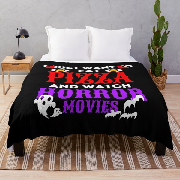 Item preview, i just want to eat pizza and watch horror movies designed and sold by Mixture-DESIGN.